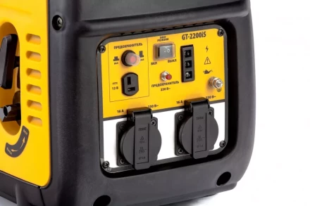 Генератор инверторный GT-2200iS, 2.2 кВт, 230 В, бак 4 л, закрытый корпус, ручной старт Denzel 94702 купить в Нефтеюганске