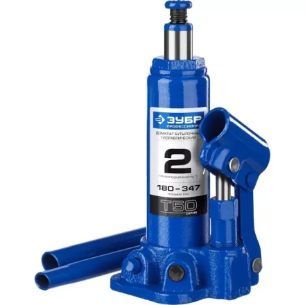 Домкрат гидравлический бутылочный T50, 2т, 180-347мм, ЗУБР Профессионал 43060-2 43060-2_z01 купить в Нефтеюганске