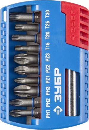 ЗУБР 11 шт, набор бит с магнитным адаптером (26051-H11) купить в Нефтеюганске