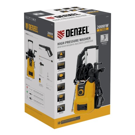 Моечная машина высокого давления R-180iD, 2000 Вт, 180 бар, 420 л/ч, асинх. двиг., бараб.// Denzel купить в Нефтеюганске