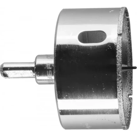 Коронка ЗУБР алмазная в сборе по кафелю, керамике с центрирующим сверлом и имбусовым ключом, зерно 60, 60мм 29850-60 купить в Нефтеюганске