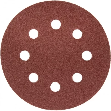 Круг шлифовальный ЗУБР &quot;МАСТЕР&quot; универсальный, из абразивной бумаги на велкро основе, 8 отверстий, Р80, 125мм, 5шт 35562-125-080 купить в Нефтеюганске