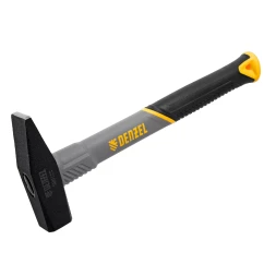 Молоток слесарный, 500 г Denzel 10485, кованый, фибергласовая рукоятка c TPR покрытием