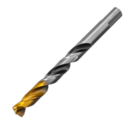 Сверло спиральное по металлу Denzel, 11 x 142мм, Р6М5, Golden Tip, многогранная заточка, 718286 купить в Нефтеюганске