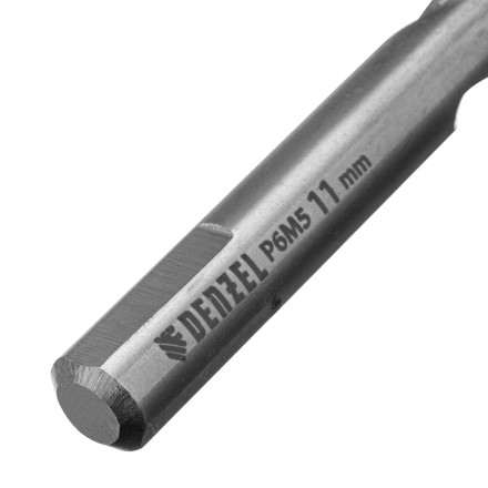Сверло спиральное по металлу Denzel, 11 x 142мм, Р6М5, Golden Tip, многогранная заточка, 718286 купить в Нефтеюганске