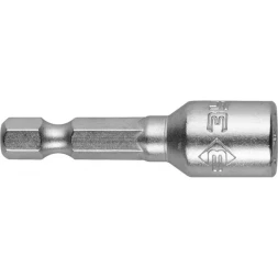 Биты ЗУБР "МАСТЕР" с торцовой головкой, магнитные, Cr-V, тип хвостовика E 1/4", 8х45мм, 2шт 26392-08-02