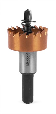 HSS-TiN коронка MESSER  27мм с центр. сверлом и толкающей пружиной для  лист. материала  до 2 мм ц/х купить в Нефтеюганске