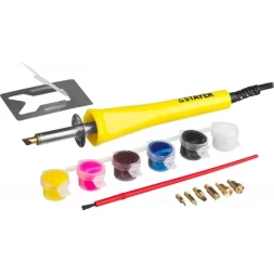 Прибор STAYER "MASTER" для выжигания с набором насадок 7шт и красками 45220