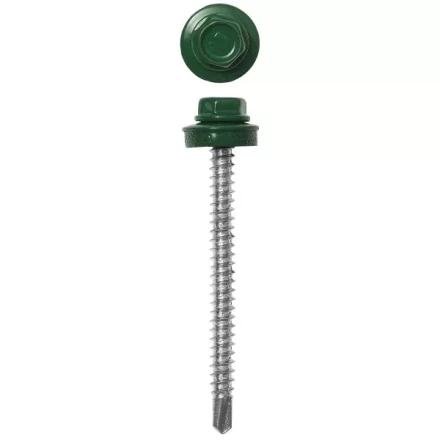 Саморезы ЗУБР окраш., RAL 6002 зелен. лист, для крепл. кров. матер. к дерев. обреш., 4.8x38мм, 1600шт 4-300310-48-038-6002 купить в Нефтеюганске