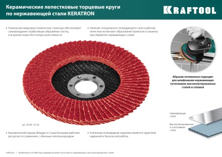 Круги лепестковые керамические торцевые 36598-125-80 купить в Нефтеюганске