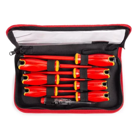 Набор диэлектрических отверток КВТ SLIM VDE НИО-2208 сталь S2, профиль SL, PH, 8 шт. (88934) купить в Нефтеюганске