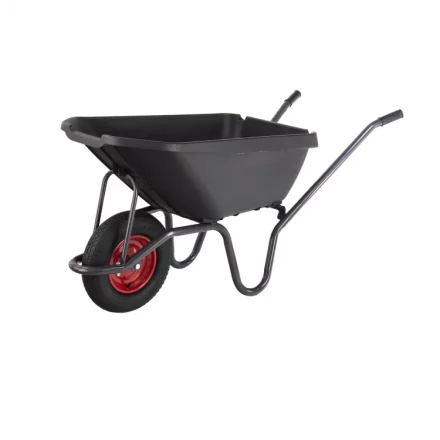 Тачка садово-строительная с пластиковым корытом грузоподъемность 175 кг объем 90 л Сибртех 68919 купить в Нефтеюганске