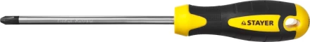 Отвертка STAYER &quot;MASTER&quot; &quot;ТECHNO&quot;, двухкомпонентная рукоятка, магнитный наконечник, Cr-V, PH3x150мм 2508-3-15_z02 купить в Нефтеюганске