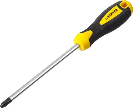 Отвертка STAYER &quot;MASTER&quot; &quot;ТECHNO&quot;, двухкомпонентная рукоятка, магнитный наконечник, Cr-V, PH3x150мм 2508-3-15_z02 купить в Нефтеюганске