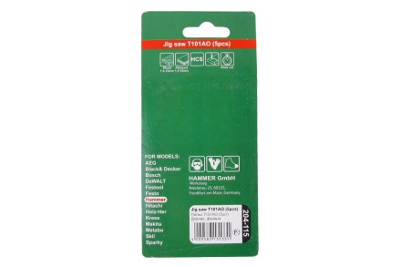 Пилки для лобзика HAMMER JG WD T101AO (5шт.) купить в Нефтеюганске