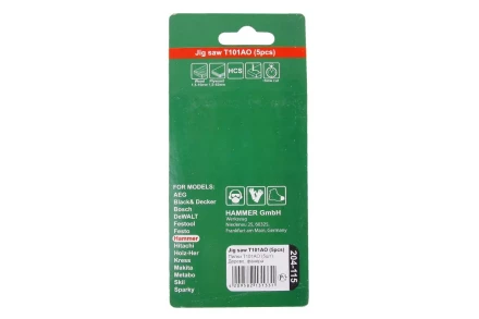 Пилки для лобзика HAMMER JG WD T101AO (5шт.) купить в Нефтеюганске