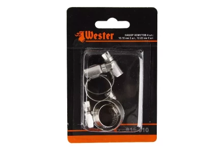 Хомут червячный WESTER 10-22 мм 4 шт. (815-010) DDV055273 купить в Нефтеюганске