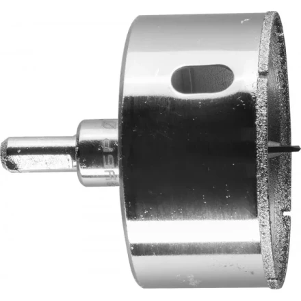 Коронка ЗУБР алмазная в сборе по кафелю, керамике с центрирующим сверлом и имбусовым ключом, зерно 60, 65мм 29850-65 купить в Нефтеюганске