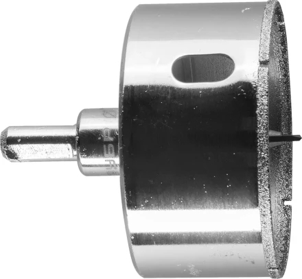 Коронка ЗУБР алмазная в сборе по кафелю, керамике с центрирующим сверлом и имбусовым ключом, зерно 60, 65мм 29850-65 купить в Нефтеюганске