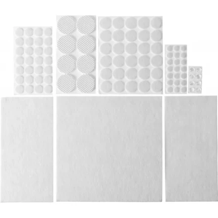 Набор STAYER &quot;COMFORT&quot;: Накладки самоклеящиеся на мебельные ножки, 98 шт, белые 40917-H98 купить в Нефтеюганске
