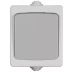 Выключатель СВЕТОЗАР &quot;АВРОРА&quot; проходной, одноклавишный, IP44, цвет серо-белый, 10А/~250В SV-54340-W купить в Нефтеюганске