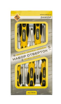 Набор отверток 5шт Энкор 19538 купить в Нефтеюганске