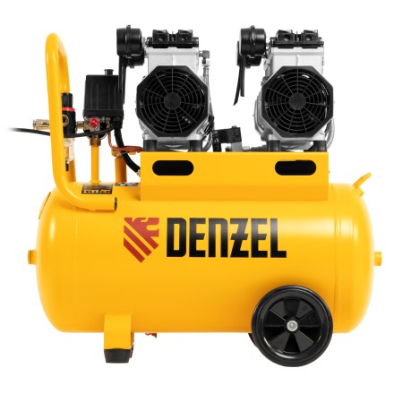 Компрессор безмасляный, малошумный Denzel DLS 2200/50, 2200 Вт, 2x1100, 50 л, 380 л/мин купить в Нефтеюганске