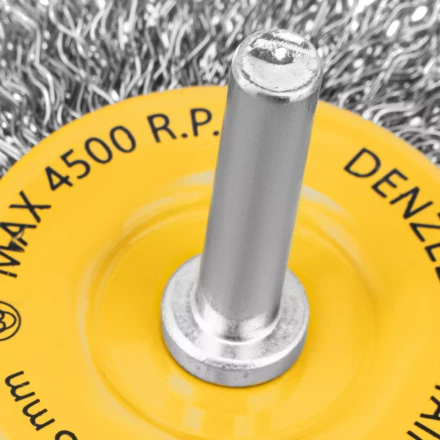 Щетка для дрели, 75 мм, Плоская, со шпилькой, нержавеющая витая проволока Denzel 744603 купить в Нефтеюганске