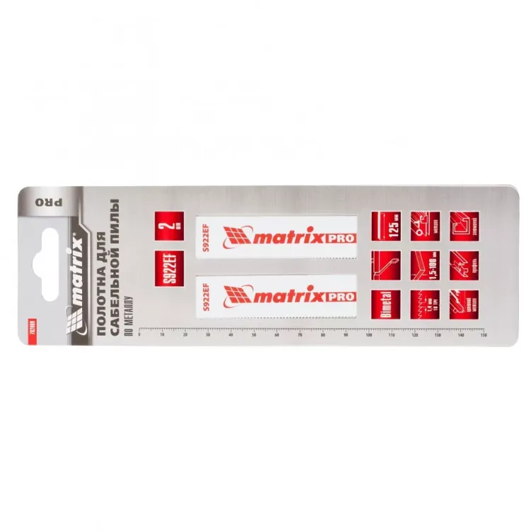 Полотна по металлу для сабельной пилы S922EF 125/1,4мм Bimetal 2 штуки PRO Matrix 782009 купить в Нефтеюганске