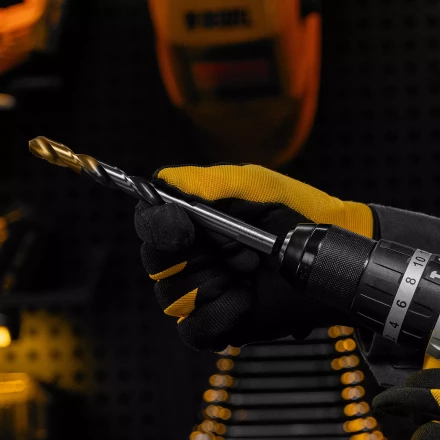 Сверло спиральное по металлу Denzel 12 x 151мм, Р6М5, Golden Tip, многогранная заточка, 718287 купить в Нефтеюганске