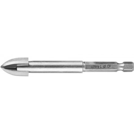 Сверло по кафелю, керамике, стеклу, с четырьмя режущими лезвиями, шестигранный хвостовик, 14 мм, STAYER &quot;PROFESSIONAL&quot; 2985-14 2985-14_z01 купить в Нефтеюганске