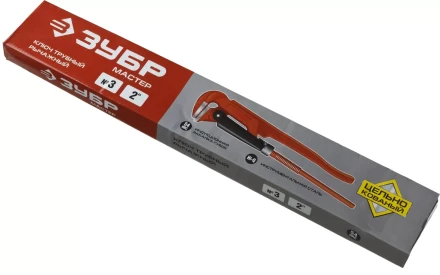 Ключ трубный ЗУБР &quot;МАСТЕР&quot; рычажный, прямые губки, цельнокованный, № 3, 2&quot; 27314-3 купить в Нефтеюганске