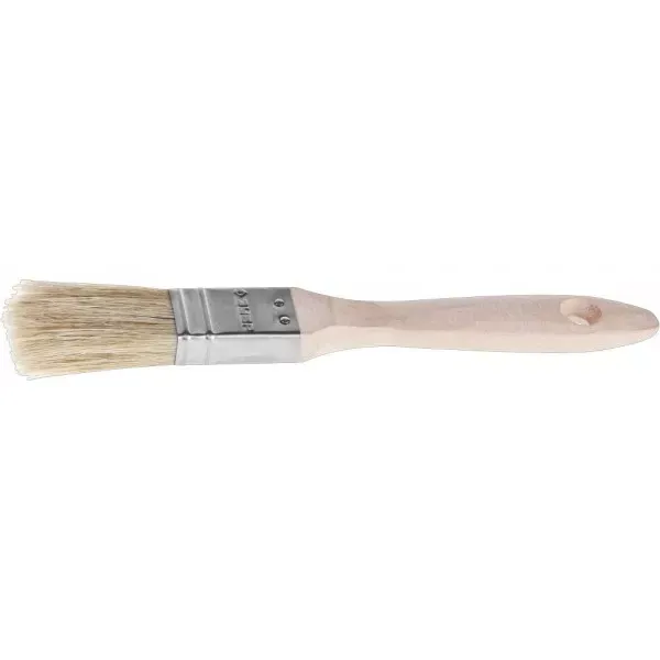 Кисть плоская ЗУБР "УНИВЕРСАЛ-ЭКСПЕРТ", светлая натуральная щетина, деревянная ручка, 1"/25мм 01005-025 купить в Нефтеюганске