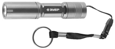Фонарь ЗУБР &quot;МАСТЕР&quot; ручной, алюминиевый корпус, 1 сверхъяркий светодиод, 1АА, металлик 56220-S купить в Нефтеюганске