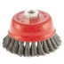 Щетка для УШМ 125 мм М14 &quot;чашка&quot; двухрядная крученая проволока 0,8 мм MTX 74688 купить в Нефтеюганске