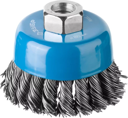 ЗУБР &quot;ПРОФЕССИОНАЛ&quot;. Щетка чашечная для УШМ, плетеные пучки стальной проволоки 0,8мм, 80ммхМ14 35277-080_z02 купить в Нефтеюганске