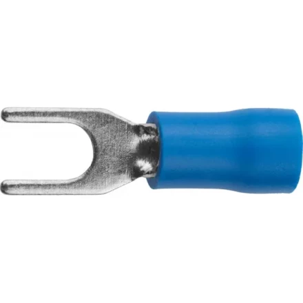 Наконечник СВЕТОЗАР для кабеля,изолированный,с вилкой,синий, вн. d 4,3мм,под болт 6мм,провод 1,5-2,5мм2, 27А,10шт 49420-25 купить в Нефтеюганске