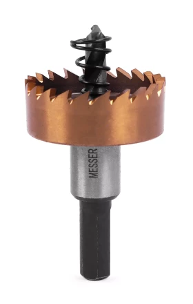 HSS-TiN коронка MESSER 30мм с центр. сверлом и толкающей пружиной для  лист. материала  до 2 мм ц/х купить в Нефтеюганске