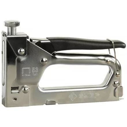 Пистолет ЗУБР скобозабивной металлический пружинный, регулируемый, тип 53, 4-14мм 4-31565 купить в Нефтеюганске