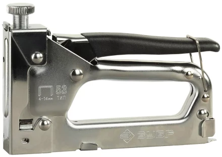 Пистолет ЗУБР скобозабивной металлический пружинный, регулируемый, тип 53, 4-14мм 4-31565 купить в Нефтеюганске