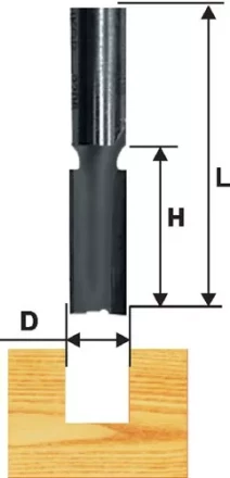 Фреза пазовая прямая ф16x51мм хв 12мм ДСП 28026 купить в Нефтеюганске