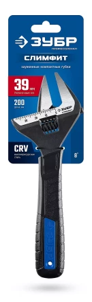 ЗУБР СлимФит, 200 / 39 мм, разводной ключ, ПРОФЕССИОНАЛ (27245-20) купить в Нефтеюганске