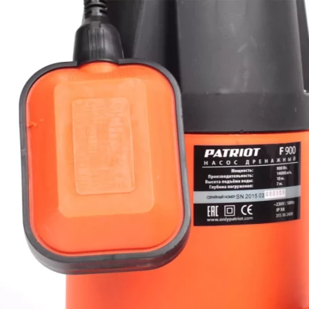 Насос дренажный для грязной воды F 900 PATRIOT купить в Нефтеюганске