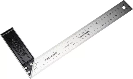 Угольник STAYER &quot;PROFI&quot; столярный, гравированная шкала, нержавеющее полотно 37мм, 350мм 3431-35_z01 купить в Нефтеюганске