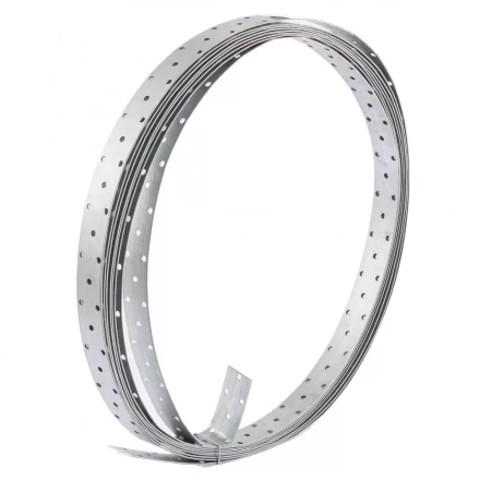 Лента перфорированная монтажная 1,5 мм LM  3см х 10м отверстие 4,5–5 мм цинк Россия Сибртех 46580 купить в Нефтеюганске