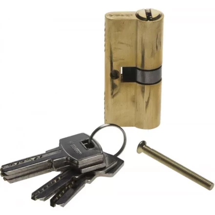 Механизм ЗУБР &quot;ЭКСПЕРТ&quot;цилиндровый, повышенной защищенности, тип &quot;ключ-ключ&quot;, цвет латунь, 6-PIN, 70мм 52105-70-1 купить в Нефтеюганске