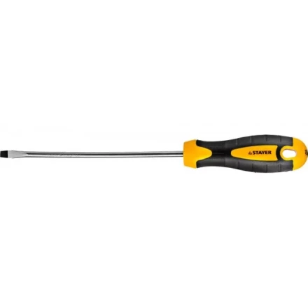 Отвертка STAYER &quot;MASTER&quot; &quot;ТECHNO&quot;, двухкомпонентная рукоятка, магнитный наконечник, Cr-V, SL5,0x150мм 2507-05-15_z02 купить в Нефтеюганске