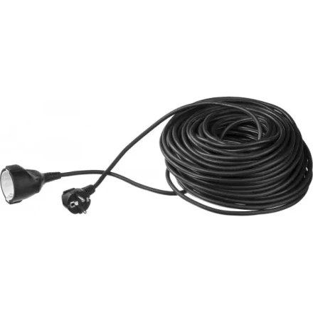 Удлинитель ЗУБР электрический, ПВС 3х1кв мм, черный, 1 гнездо, макс мощн 2200Вт, 30м 55013-30 купить в Нефтеюганске