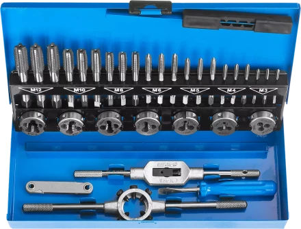 Наборы комплектных метчиков и плашек сталь Р6М5 серия ПРОФЕССИОНАЛ купить в Нефтеюганске