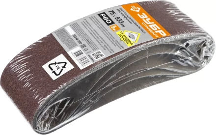 ЗУБР 75х457 мм, P40, лента шлифовальная СТАНДАРТ, для ЛШМ, 5 шт. (35342-040) купить в Нефтеюганске